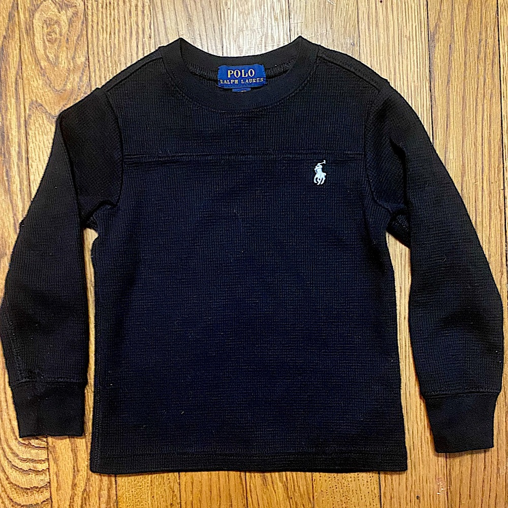 Polo Black Thermal Long Sleeve (Toddler Boys: 2T)